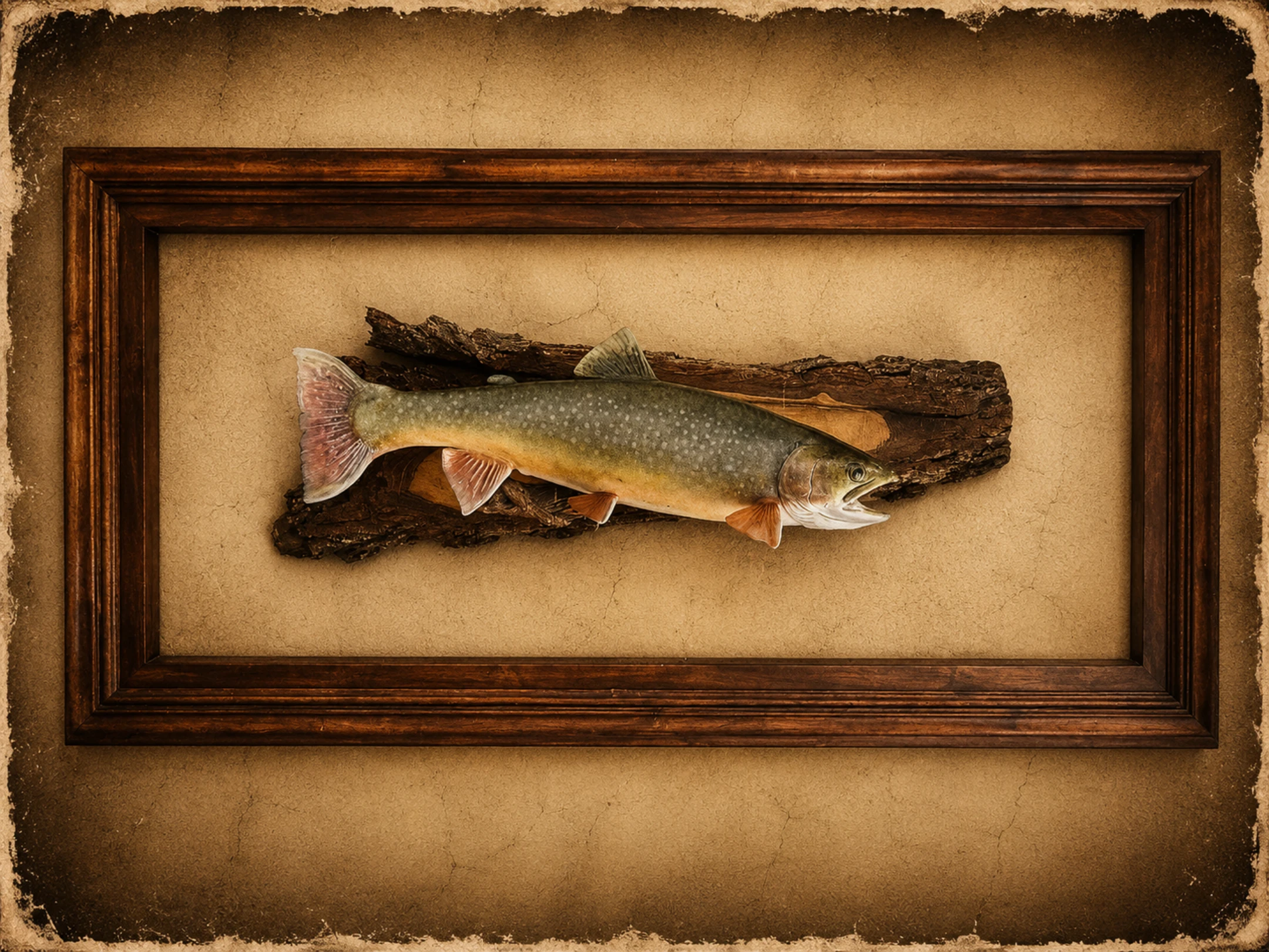 Brook trout mount in cold water habitat