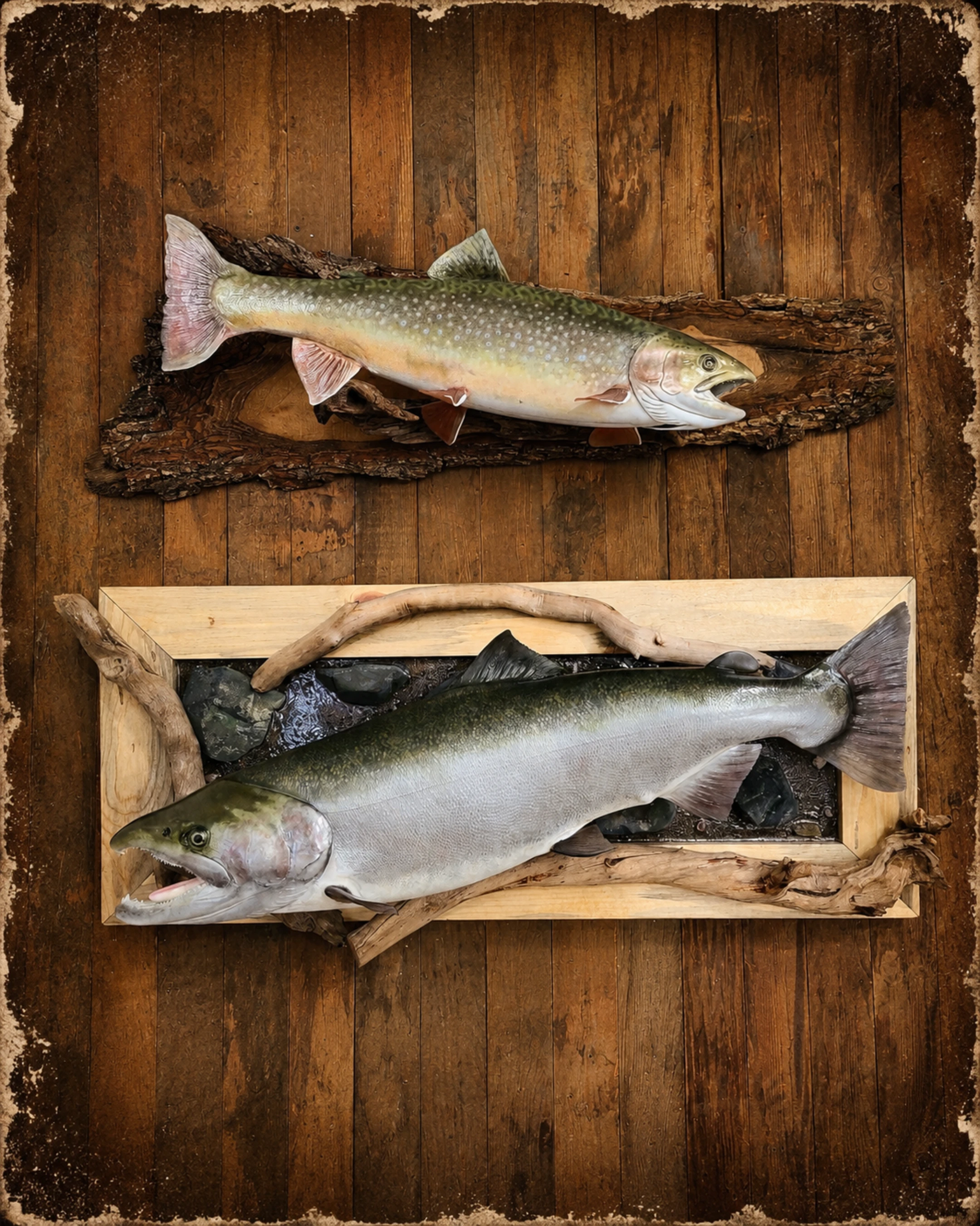 Trout mount in cold water habitat