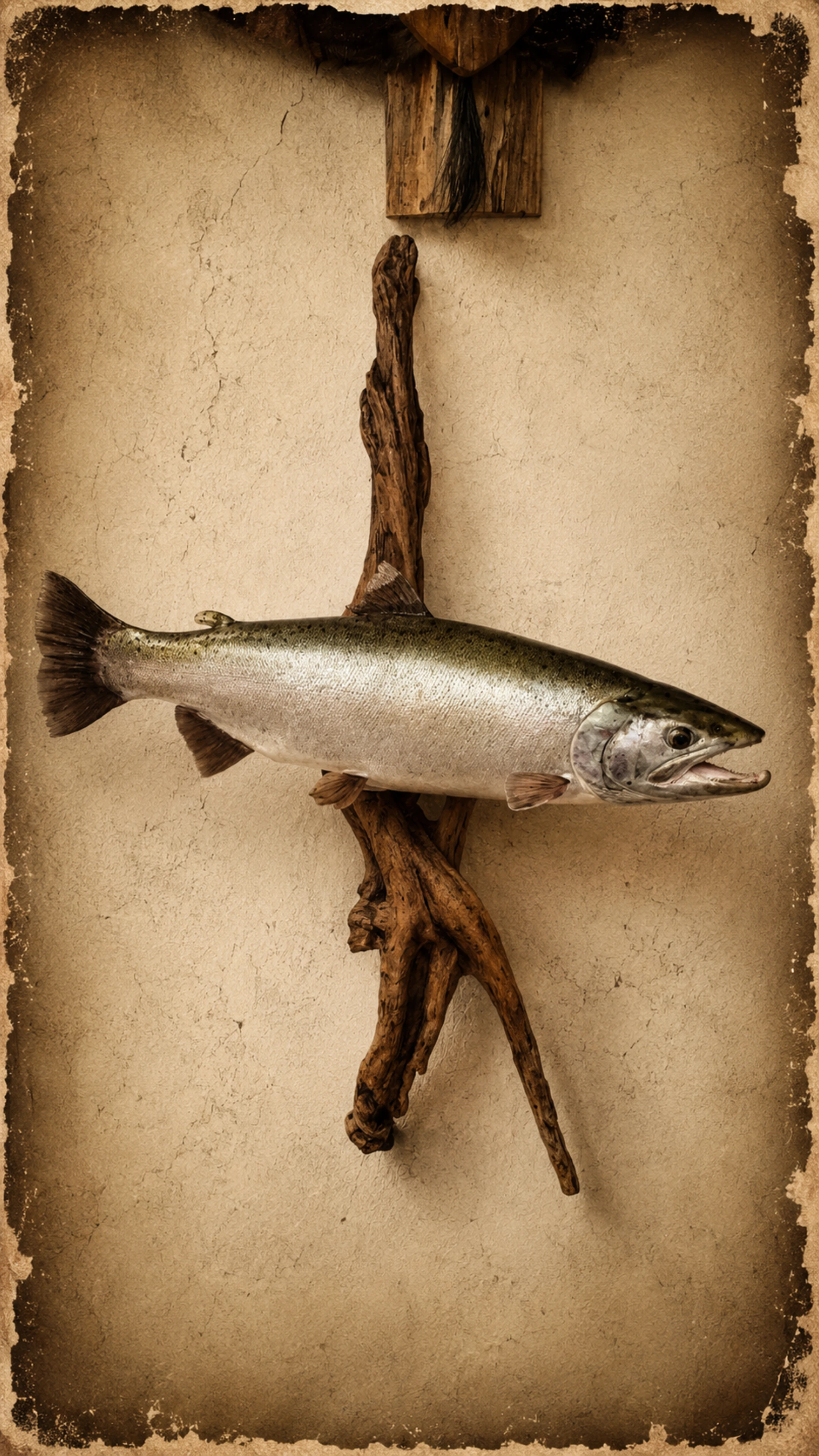 Steelhead trout mount in cold water habitat